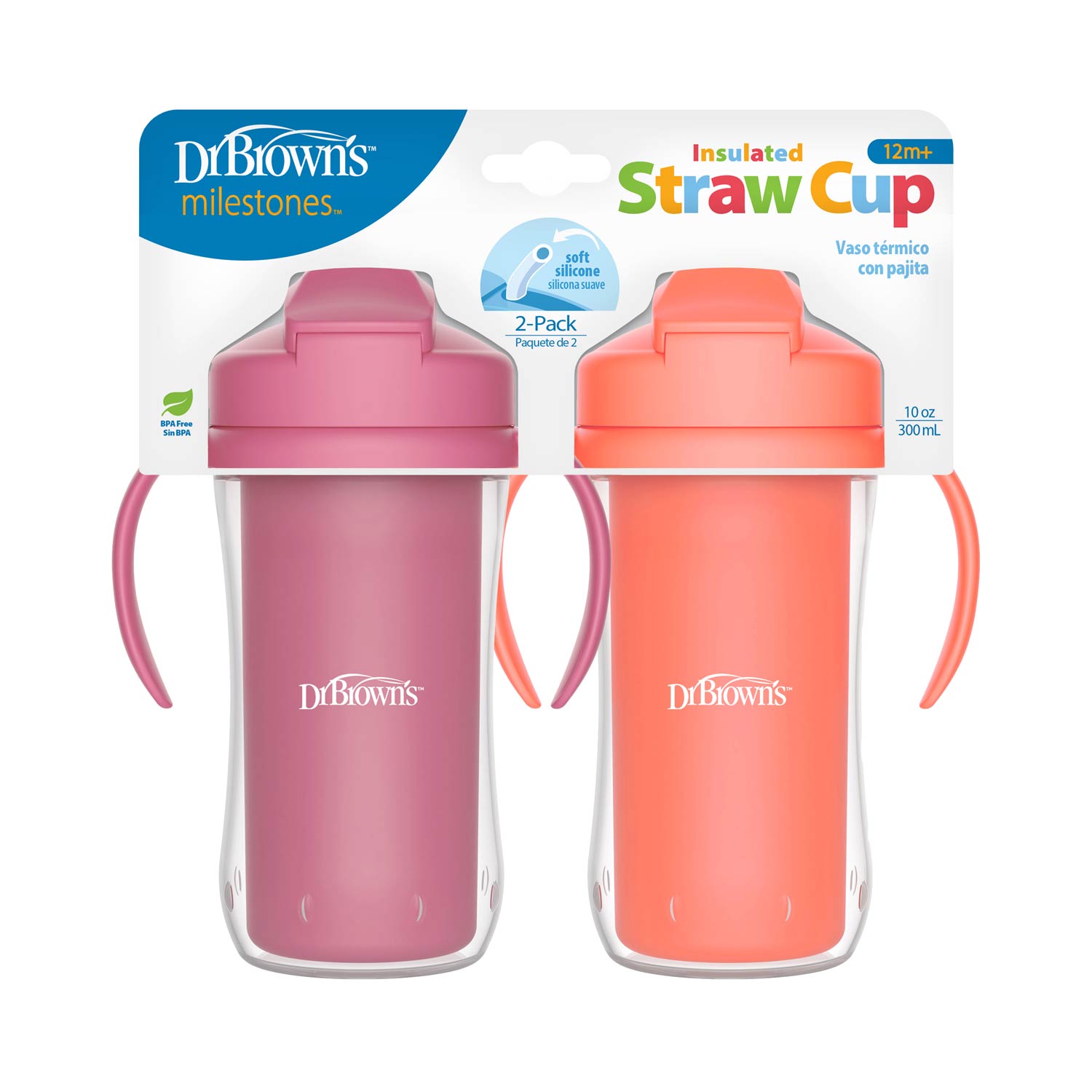 Dr. Brown’s® Milestones™ Insulated Straw Cup, 2-Pack